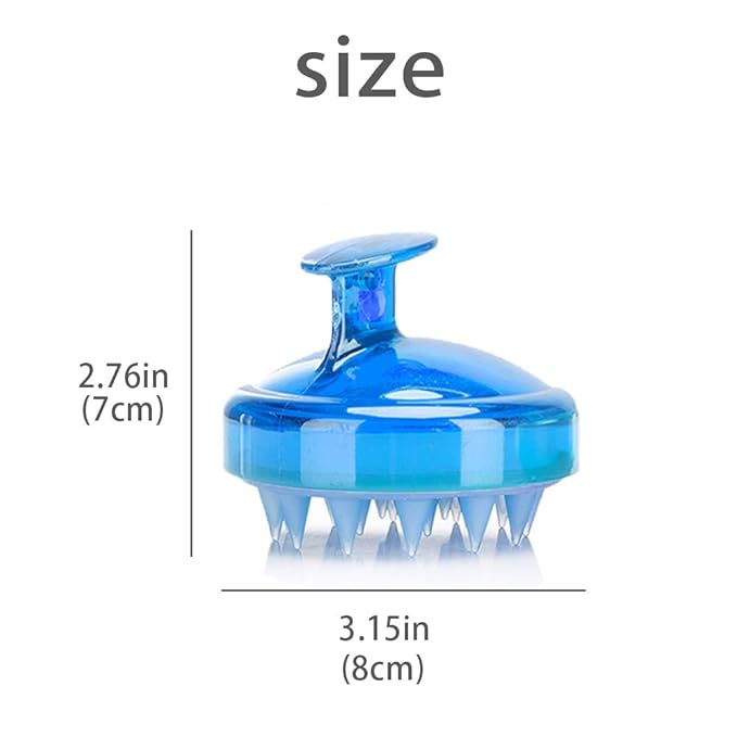 INVODA 3PCS Scalp Massager Shampoo Brush Soft Silicone Bristles for Dandruff Removal & Hair Growth, Waterproof Wet/Dry Use, Men, Women & Pets