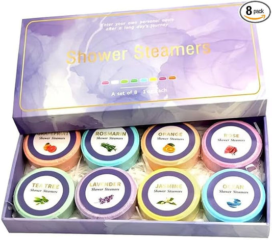 Shower Steamers Aromatherapy, 8 Pack Self Care Gifts for Women, Shower Bombs Aromatherapy Birthday Gifts for Teen Adults Self Care Steamers, Beauty & Personal for Home SPA