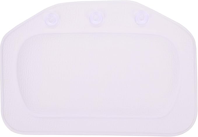 ibasenice Bath Pillow for Tub with Suction Cups, PVC Foam Head Rest Cushion, Shoulder Support Bathtub Accessory for Home Spa and Relaxation