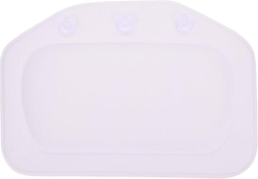 ibasenice Bath Pillow for Tub with Suction Cups, PVC Foam Head Rest Cushion, Shoulder Support Bathtub Accessory for Home Spa and Relaxation