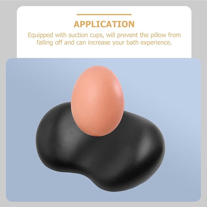 Sewroro Non-Slip Bath Pillow for Tub with 3D Ergonomic Headrest and Back Cushion, Black Bathtub Cushion for Women’s Bathing Comfort and Relaxation