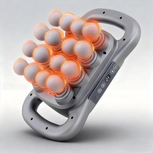 16-Head Massage Gun Kit, 2026 Upgraded 24 Drives, 9 Modes andensities, Ultra-Quiet, Deep Muscle Massage for Full Body, Electric Massage Tool