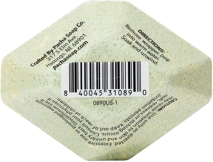 Pacha Soap Co. Epsom Salt Bath Bombs - Muscle (Soothing Arnica), Nourishing Aromatherapy Bath Fizzies with Clean Ingredients and Essential Oils, Handcrafted in The USA, 3-Pack, 5 oz Each