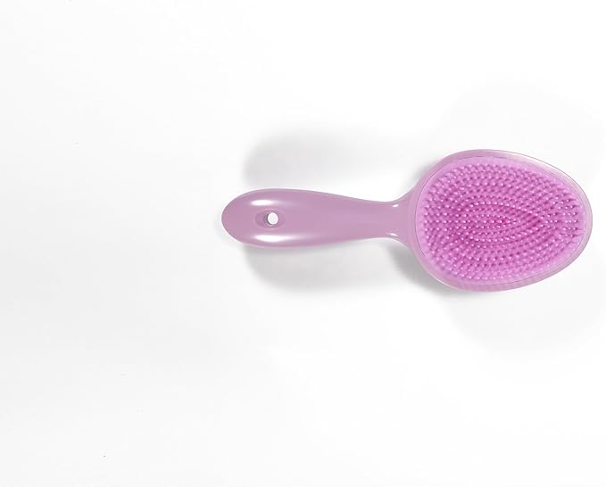 S&W DECORE Double Sided Scalp Massager Hair Growth, Shampoo Brush Head Scalp Massager for Hair Growth Scalp Scrubber with Soft Silicone Bristles (Double Purple)