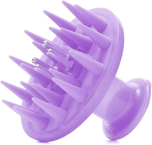Hair Oil Applicator & Scalp Massager – Soft Silicone Bristles to Remove Dandruff, Leak-Proof Applicator for Hair Growth Oils, Serums & Treatments – Even Distribution, Gentle Massage (Lavender Purple)