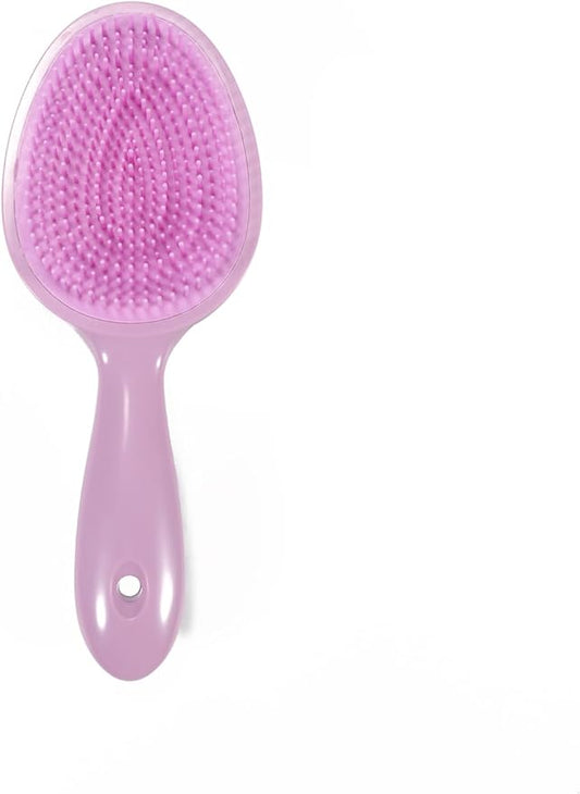 S&W DECORE Double Sided Scalp Massager Hair Growth, Shampoo Brush Head Scalp Massager for Hair Growth Scalp Scrubber with Soft Silicone Bristles (Double Purple)