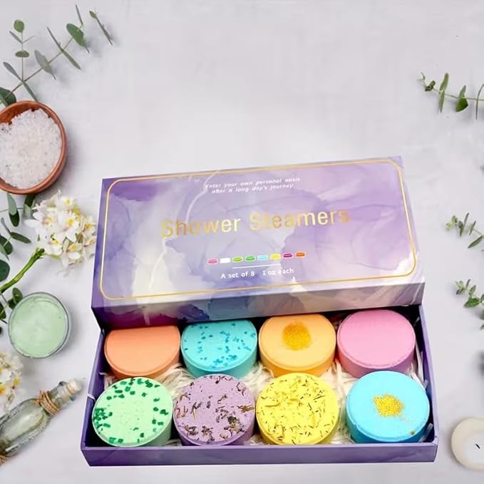 Shower Steamers Aromatherapy, 8 Pack Self Care Gifts for Women, Shower Bombs Aromatherapy Birthday Gifts for Teen Adults Self Care Steamers, Beauty & Personal for Home SPA