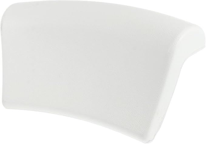 Zerodeko Bathtub Pillow Pu Cushion with Suction Cups, Neck and Head Support Bath Cushion for Adults, White Shower Pillow for Home Bathtub Relaxation