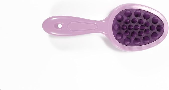 S&W DECORE Double Sided Scalp Massager Hair Growth, Shampoo Brush Head Scalp Massager for Hair Growth Scalp Scrubber with Soft Silicone Bristles (Double Purple)