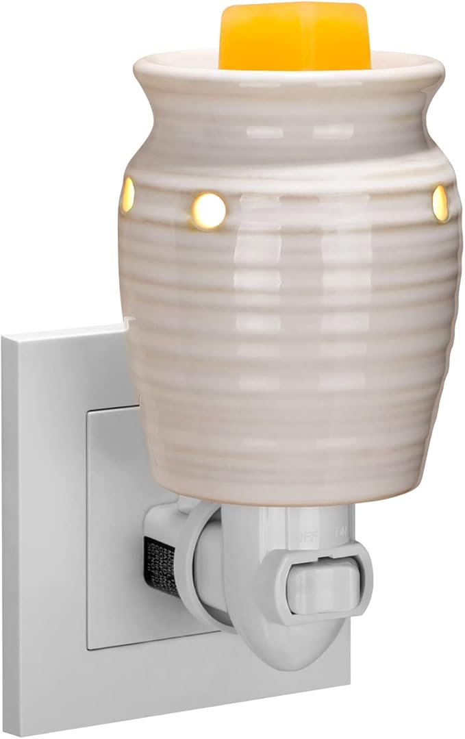 STAR MOON Ceramic Pluggable Wax Melt Warmer, Diffuser for Fragrance Oil, Candle Melter Plug in Wall for Home, Office and Spa, Ideal Gifts, with Two Bulbs