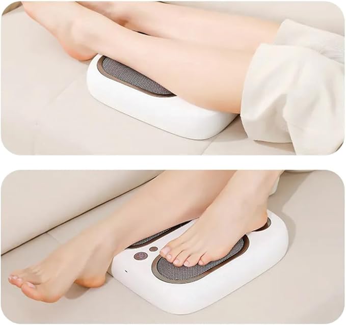 DR. WELL Shiatsu Foot Massager with Warm and Vibration, Deep Acupressure Electric Foot Massager for Plantar Fasciitis, Neuropathy. Suitable for Home and Under-Desk use.