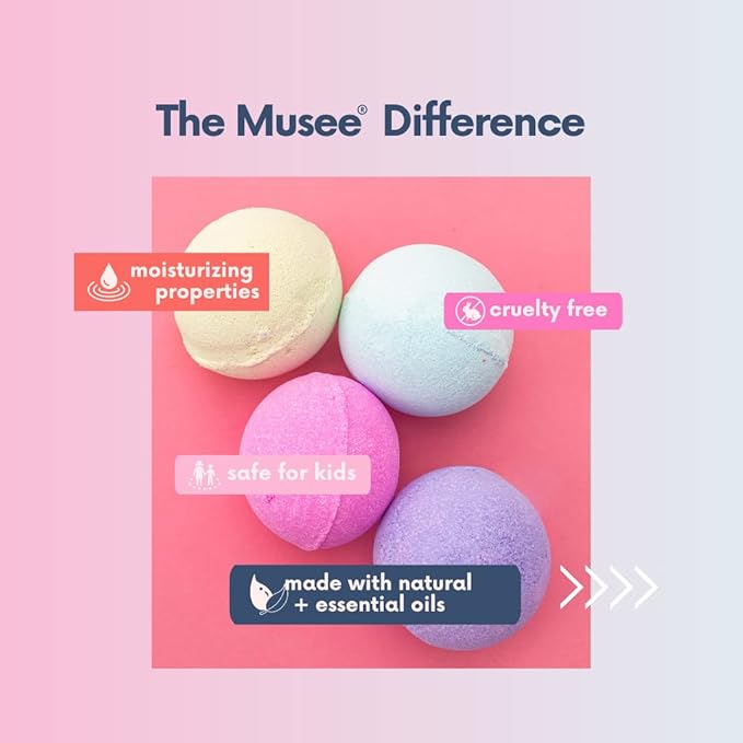 Musee Pink Bunny 8oz Bath Bomb | Relaxing Aromatherapy Bath Bombs | Gifts for Women, Teens, Kids & Sensitive Skin | Bath Bombs for Women | Surprise Inside | Handmade in The USA