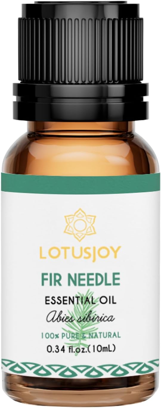 100% Pure Organic Fir Needle Essential Oil 0.34 Fl Oz, Natural Fir Needle Oil in Amber Glass Bottle with Dropper for Diffuser Massage Skin Care DIY