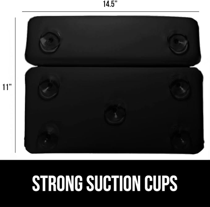 GORILLA GRIP Bath Pillow for Tub, Strong Suction Cups, Luxury Bathtub Pillows, Headrest Neck and Back Support, Relaxing Hot Tub and Home Spa Accessories, Bathroom Essentials, Gifts for Women, Black