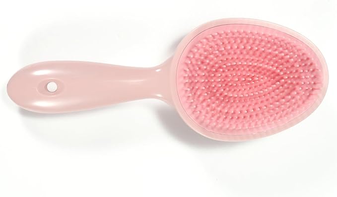 S&W DECORE Double Sided Scalp Massager Hair Growth, Shampoo Brush Head Scalp Massager for Hair Growth Scalp Scrubber with Soft Silicone Bristles (Double Pink)