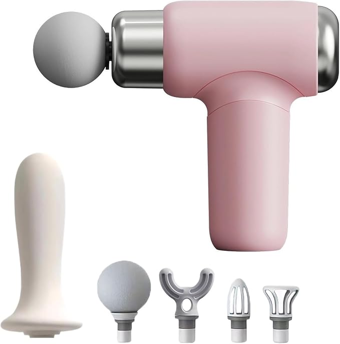 Type-C Charging Mini Massage Gun Handheld Muscle Massager for Muscle Relaxation Percussion Muscle Massager Gifts Toys for Women (Pink)