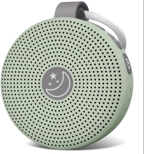 Mini Sound Machine Portable Baby White Noise Machine Brown Noise Machine 30 Soothing Sounds for Kids Adults Auto-Off Timer 32 Volume Levels Battery Sleep Machine for Home Office Privacy