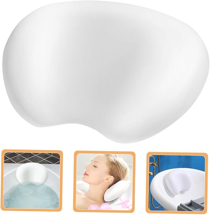 Luxury Bath Pillow for Tub with Non-Slip Suction Cups Ergonomic PU Headrest Neck and Back Support Relaxing Spa Accessory for Families Hotels and Beauty Salons