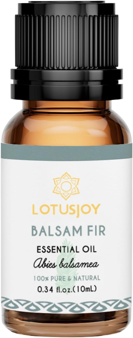 100% Pure Organic Balsam Fir Essential Oil 0.34 Fl Oz, Natural Balsam Fir Oil in Amber Glass Bottle with Dropper for Diffuser Massage Skin Care DIY
