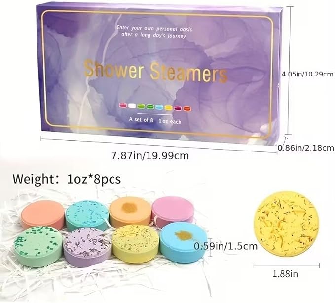Shower Steamers Aromatherapy, 8 Pack Self Care Gifts for Women, Shower Bombs Aromatherapy Birthday Gifts for Teen Adults Self Care Steamers, Beauty & Personal for Home SPA