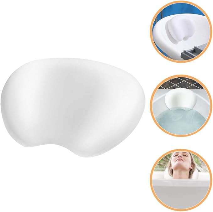 Luxury Bath Pillow for Tub 3D Non-Slip Suction Cup Bath Headrest Cushion Comfortable Neck Support Household Bathtub Accessory for Relaxing Soak