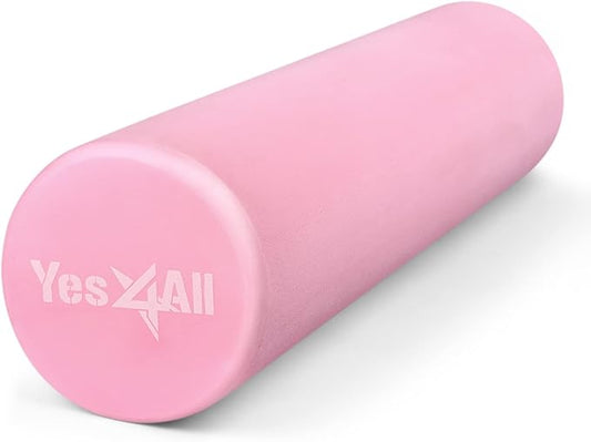 Yes4All EVA Firm Foam Roller for Back - Round Back Roller for Exercise, Yoga & Pilates 12/18/24/36 inch