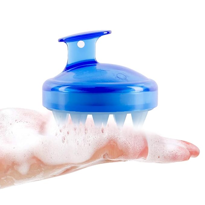 INVODA 3PCS Scalp Massager Shampoo Brush Soft Silicone Bristles for Dandruff Removal & Hair Growth, Waterproof Wet/Dry Use, Men, Women & Pets