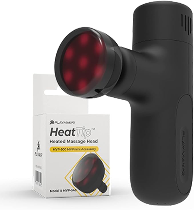PlayMakar MVPmini Massage Gun HeatTip Accessory for Percussion Massage with Heat Technology (Massage Gun Not Included): Fits Bob & Brad Q2 Mini Massage Gun