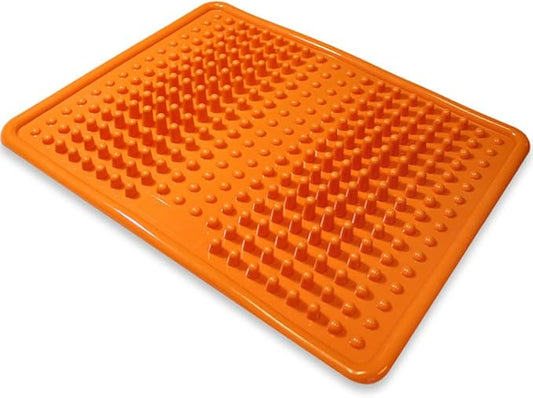 Fenzer Foot Massager Mat, Acupressure Relaxation Reflexology Mat for Plantar Fasciitis, Heel, Arch Pain & Stress (Orange)