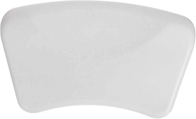 Zerodeko Bathtub Pillow Neck Cushion Soft Pu Spa Bath Pillow White with Suction Cups for Adult Tub Soaking and Home Shower Head Support