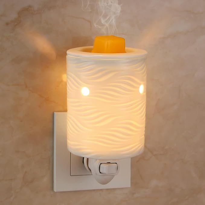 STAR MOON Plug in Wax Melt Warmer, Plug in Wax Warmers for Scented Wax, Scentsy Diffuser for Fragrance Oil Wax Melter Decoration with Two Bulbs