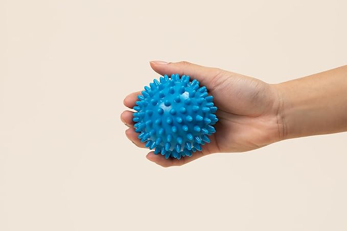 Posture Magic Massage Ball Set for Myofascial Trigger Point Release & Deep Tissue Massage - Set of 6 - Large Foam/Small Foam/Lacrosse/Peanut/Spiky/Hand Exercise Ball (Blue)