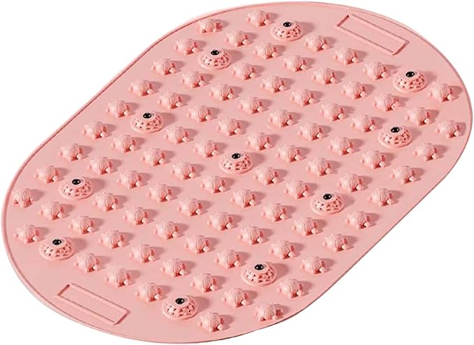 Generic Foot Pressure Point Acupressure Mat Non Slip Easy to Clean Pressure Point Mat for Jogging Fitness Home Gym Use Workout Office, Pink
