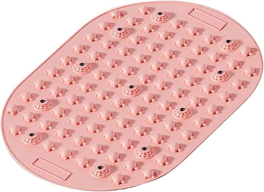 Generic Foot Pressure Point Acupressure Mat Non Slip Easy to Clean Pressure Point Mat for Jogging Fitness Home Gym Use Workout Office, Pink