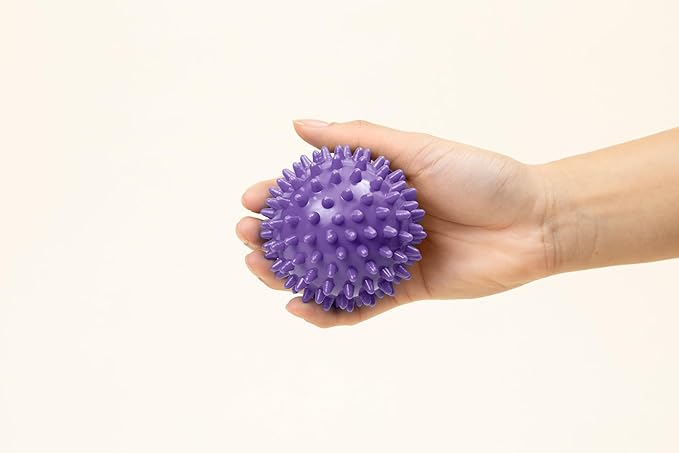 Posture Magic Massage Ball Kit for Myofascial Trigger Point Release & Deep Tissue Massage - Set of 6 - Large Foam/Small Foam/Lacrosse/Peanut/Spiky/Hand Exercise Ball (Purple)