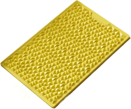 misppro Foot Massage Pad Pressure Point Pad Relaxing Portable Acupressure Mat Reflexology Mats for Dorm Gym Living Room- Yellow