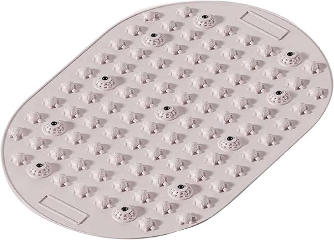 Foot Pressure Point Acupressure Mat Non Slip Standing Pressure Point Mat Feet Massage Pad for Jogging Office Working Fitness, Gray