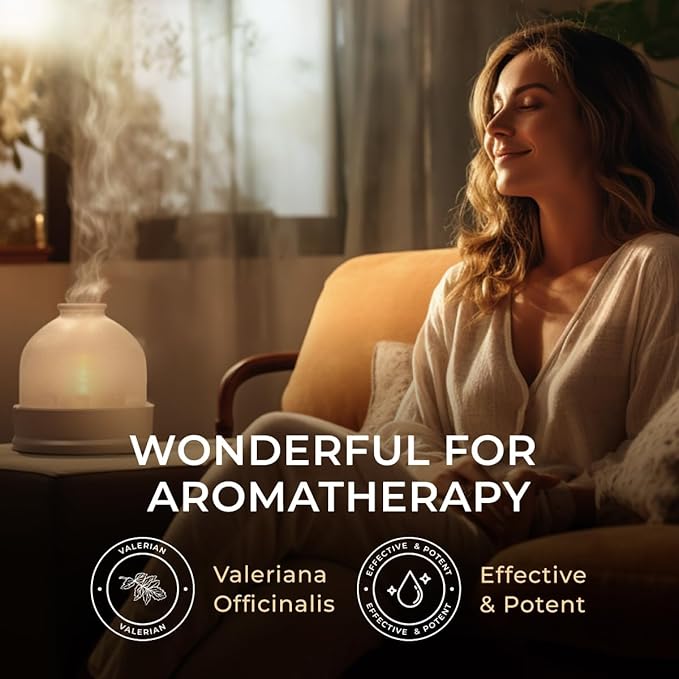 Gya Labs Valerian Essential Oil - 0.17 Fl Oz - for Hair, Skin, Diffuser, Aromatherapy & DIY Candle Making Scent