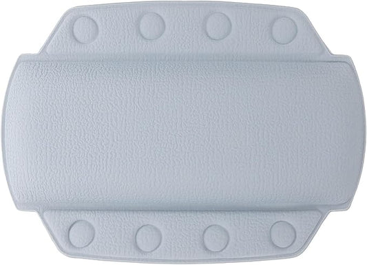 Bathtub Pillow for Neck and Head Support, Medium Size Soft Foam Cushion with Suction Cups, Light Blue Bath Pillow for Tub Soaking at Home and Spa