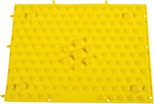 Foot Massage Acupressure Mat Sensory Mat Lightweight Sensory Room Item Floor Standing Pad Walking Toe Plate Pad for Workout, Yellow