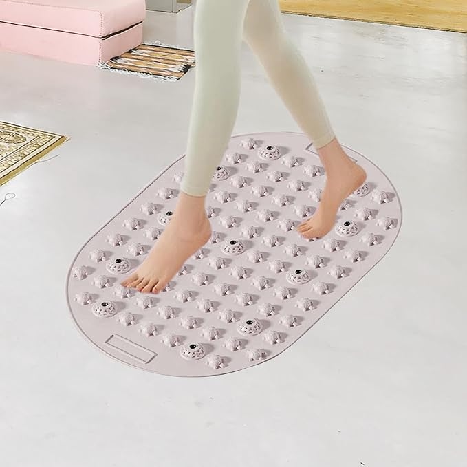 Generic Foot Pressure Point Acupressure Mat Non Slip Easy to Clean Pressure Point Mat for Jogging Fitness Home Gym Use Workout Office, Gray