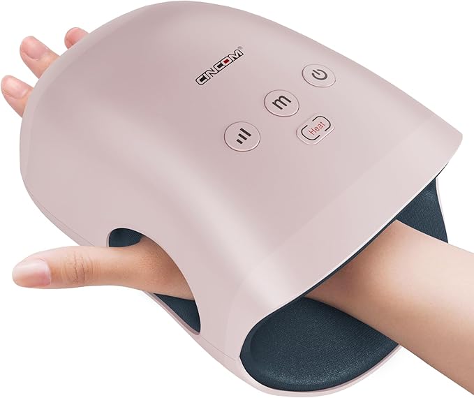 CINCOM Hand Massager - Cordless Hand Massager with Heat and Compression for Arthritis and Carpal Tunnel, Gifts for Women(Pink)