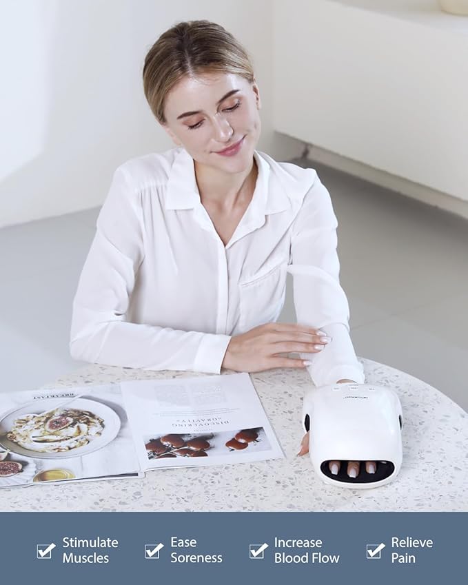 CINCOM Hand Massager - Cordless Hand Massager with Heat and Compression for Arthritis and Carpal Tunnel