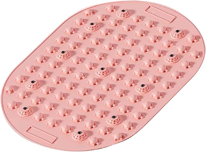 Foot Pressure Point Acupressure Mat Non Slip Standing Pressure Point Mat Feet Massage Pad for Jogging Office Working Fitness, Pink