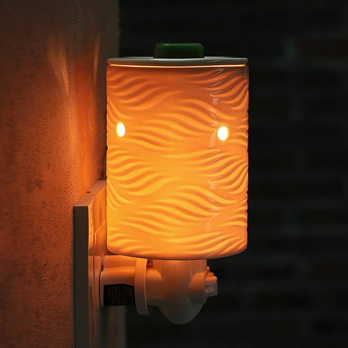 STAR MOON Plug in Wax Melt Warmer, Plug in Wax Warmers for Scented Wax, Scentsy Diffuser for Fragrance Oil Wax Melter Decoration with Two Bulbs