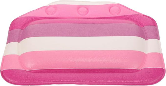 FRCOLOR Bath Pillow for Tub with Suction Cups, Foam Bathtub Headrest Cushion for Soaking and Spa, Fatigue Relief Neck Support for Home Bathroom and Sauna Use