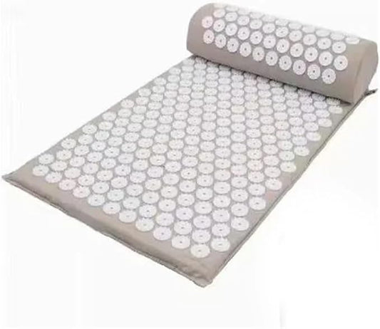 Acupressure Mat Fit for Body Massage Relieve Stress, Back Pain Spike Cushion Yoga Acupuncture(D Grey no Bag)