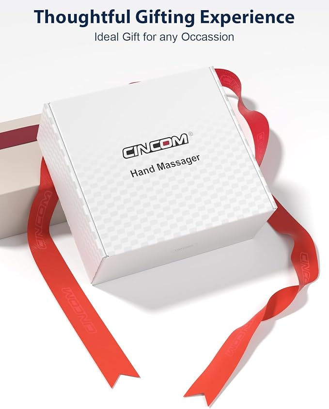 CINCOM Hand Massager - Cordless Hand Massager with Heat and Compression for Arthritis and Carpal Tunnel, Gifts for Women(Pink)