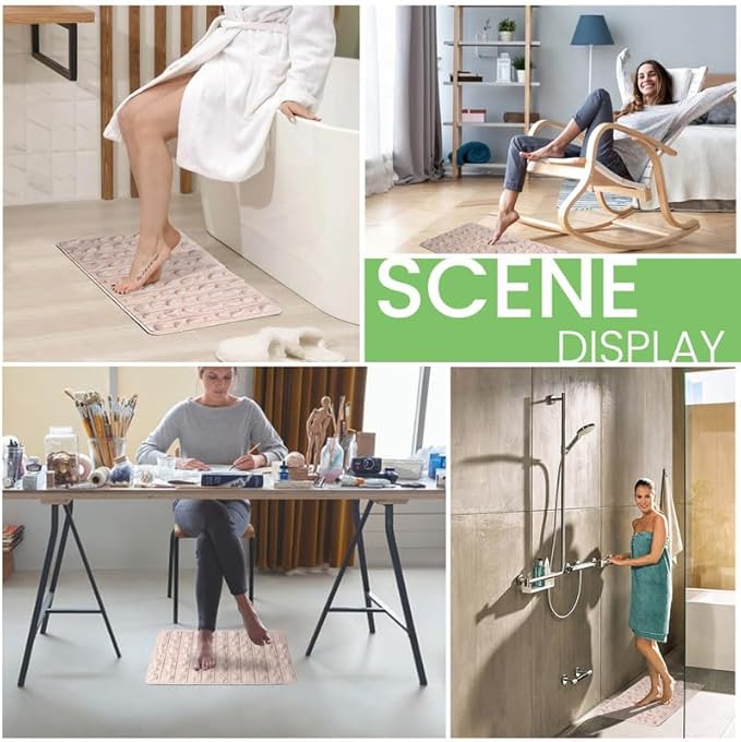 Smartrang High Elasticity Acupressure Mat, Foldable Particle Foot Massager, Pressure Point Pad for Relieve Foot Pain, Fasciitis