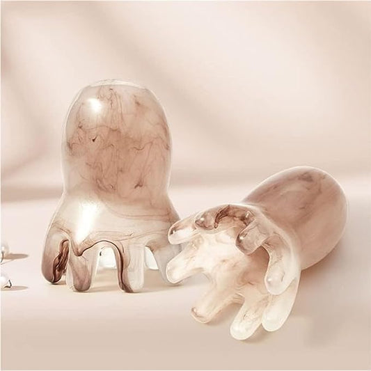 Scalp Massager for Headaches & Stress Relief,2-Piece Octopus Head Massage Comb Set | Manual Acupressure Tool with 8 Flexible Nodes, Portable for Home/OfficeMassage